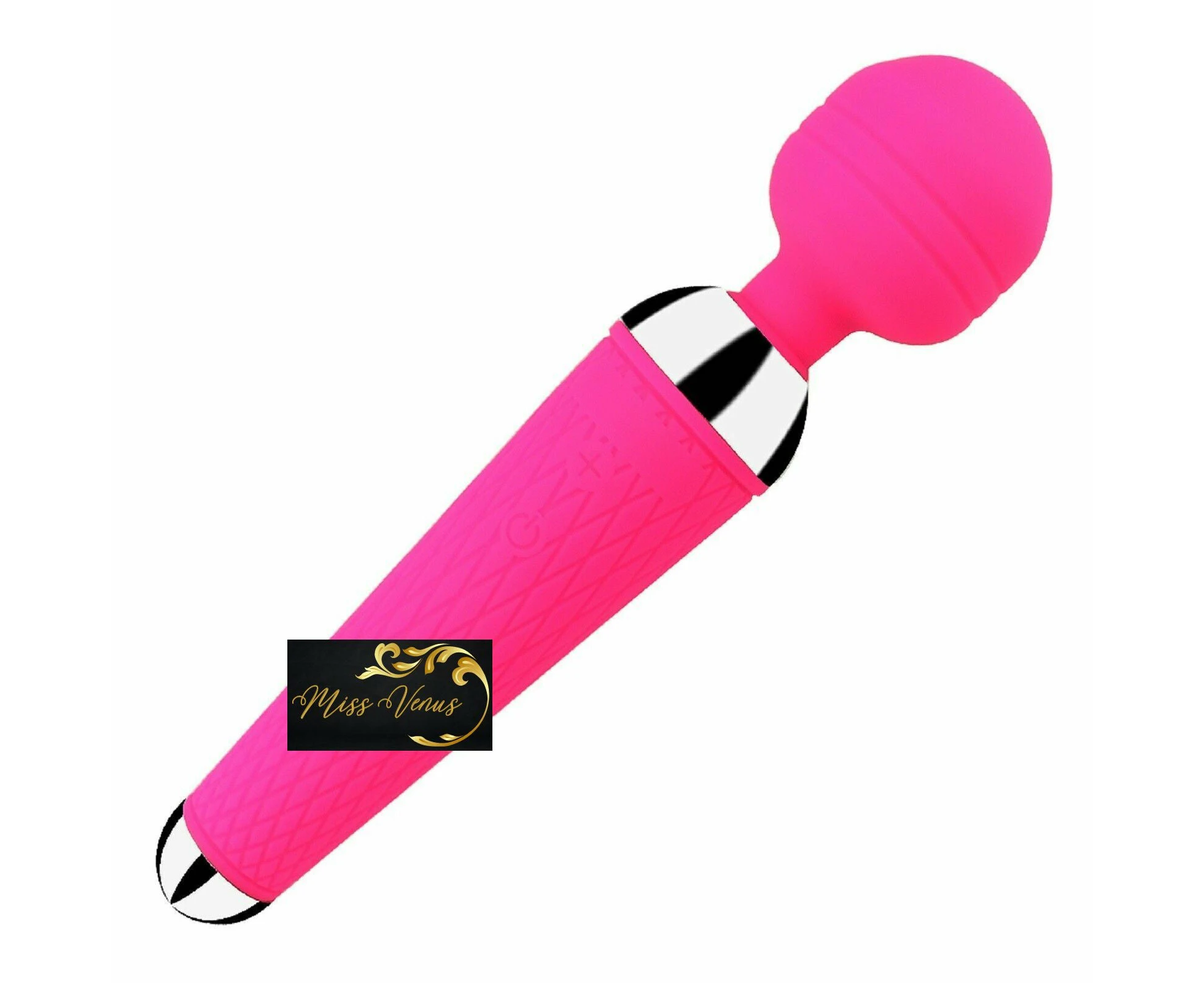 10 Speed Rechargeable Dildo Wand Vibrator Clit Stimulator AV Sex Adult Toy - Pink