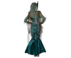 Dark Siren Women's Deluxe Mermaid Halloween Costume - Genuine California Costumes & New