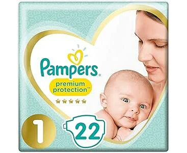 Pampers Premium Protection Nappies Size 1 2-5kg Pack of 22's