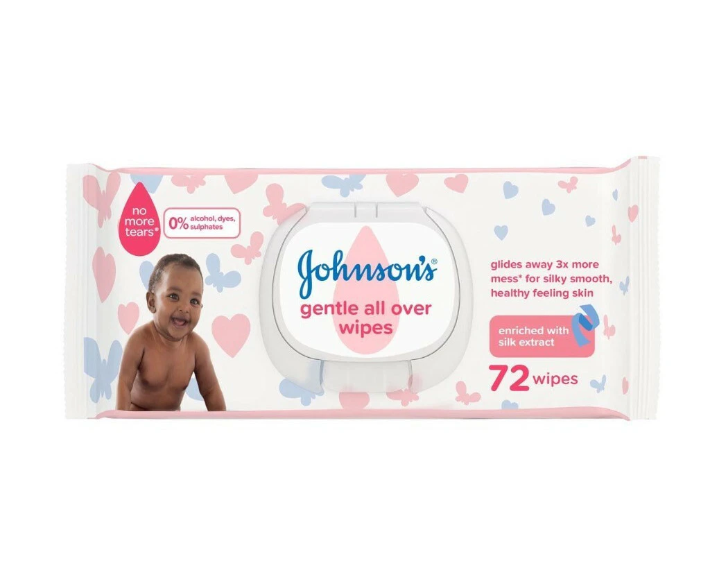 Johnson's Gentle All Over Wipes Carton of 432