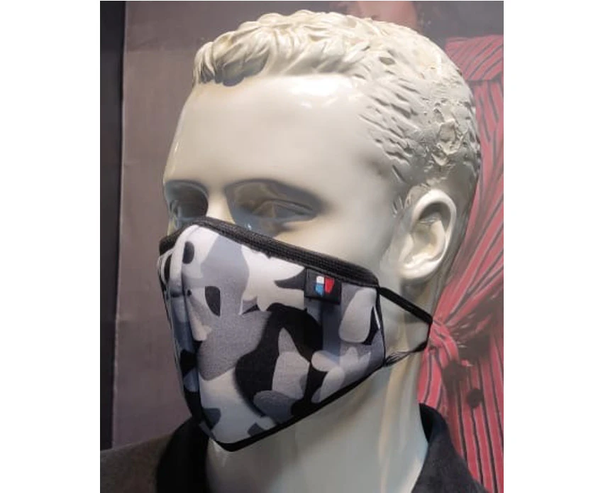 Priority 6 Layer Protection Fabric Mask - Grey Camouflage