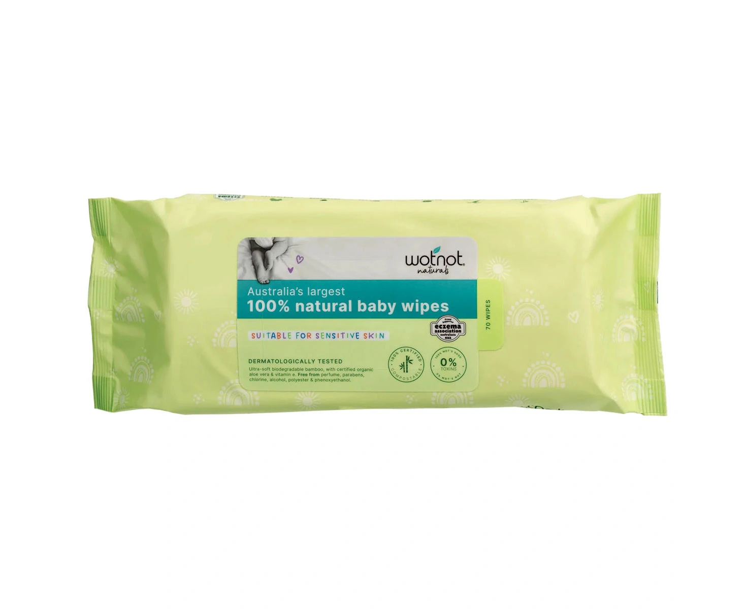 Wotnot Biodegradable Baby Wipes (12 x 70) 840's