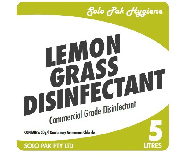 Earth Renewable Solo Pak Lemongrass Disinfectant Commercial Grade 5L