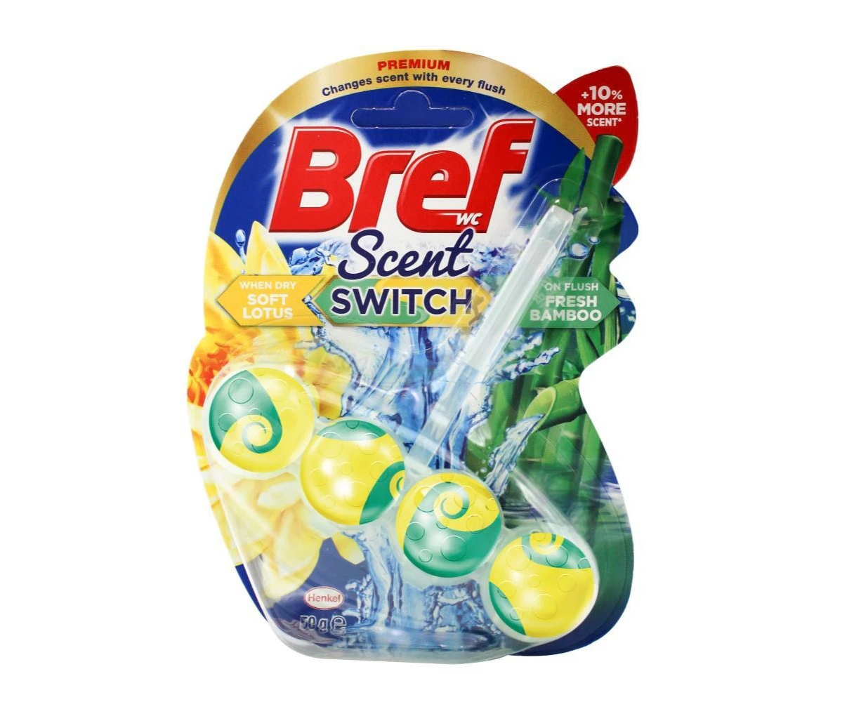 Bref Toilet Cage Scent Switch When Dry Soft Lotus on Flush Fresh Bamboo 50g