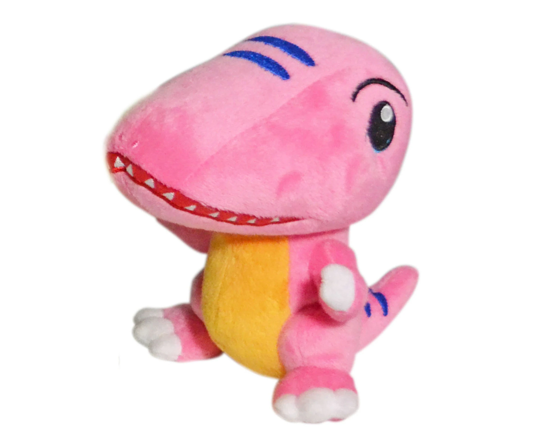 DINO MIGHTS VELOCIRAPTOR PINK DINOSAUR KIDS FUN PLUSH TOY 15cm