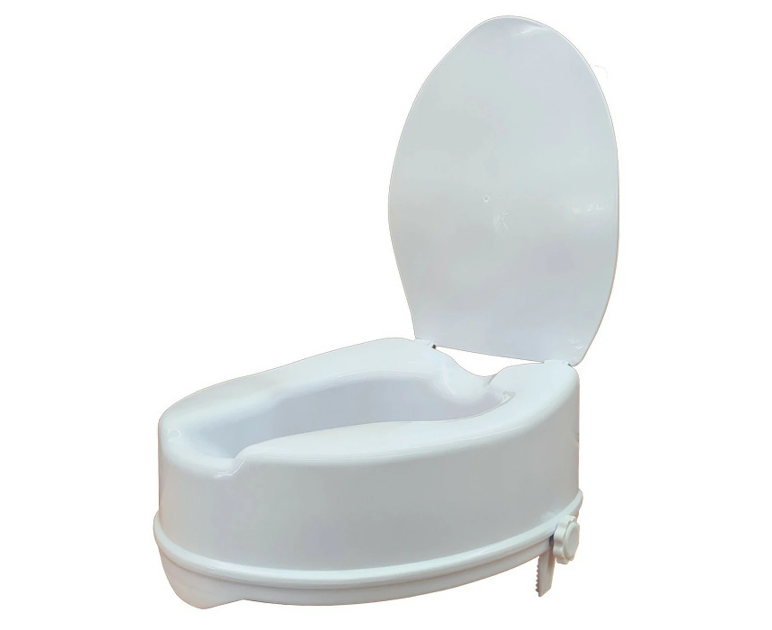 Raised Toilet Seat (With Lid ) - 6"/ 15cm Height, Max 136kg