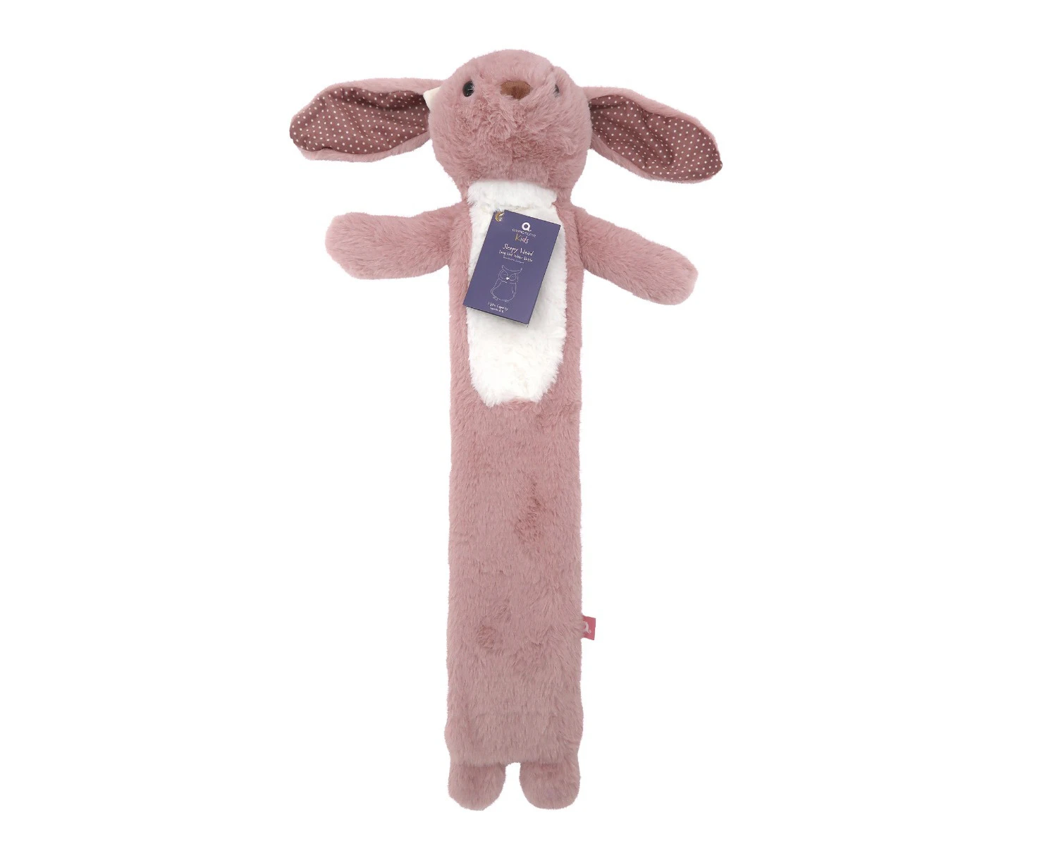 Aroma Home Kids Animal Long Hot Water Bottle with Cover Relaxing Warmer Pink