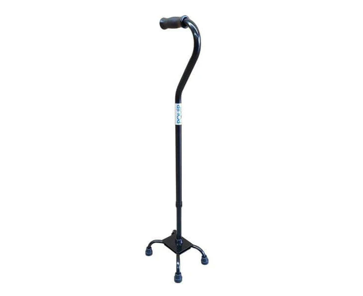 Heavy Duty Small Base Steel Quad Cane Walking Stick, Max 227kg