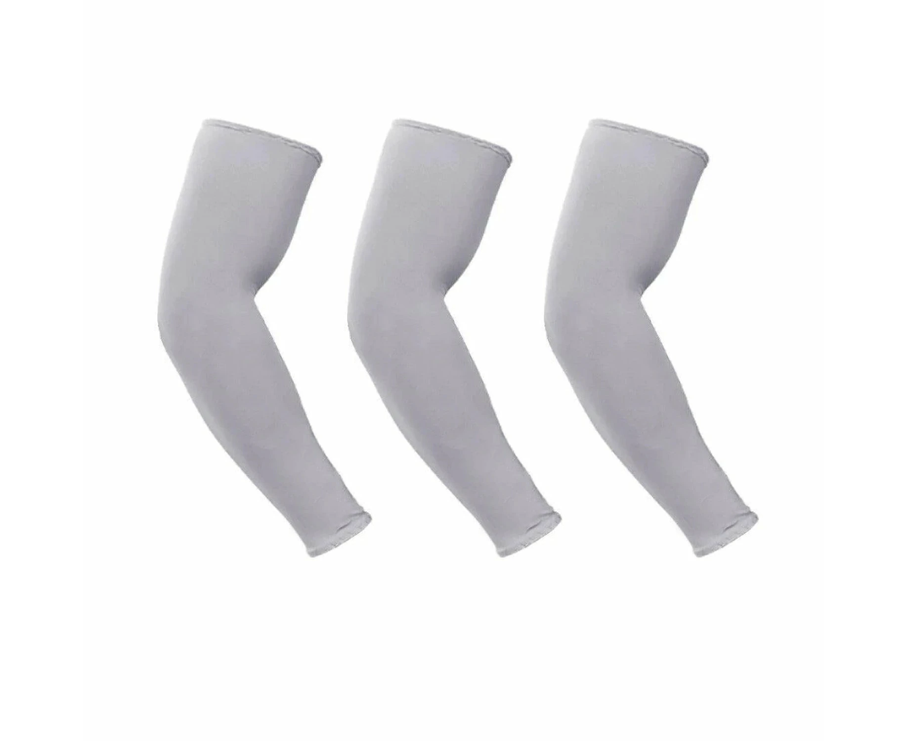 3 Pairs Sport Protection Cover Arm Sleeves - Grey