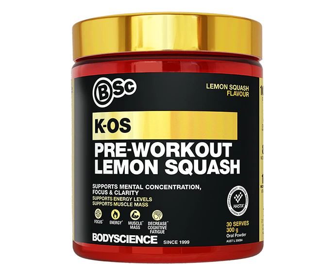 BSc Bodyscience K-OS Pre-Workout Lemon Squash / 30 Servings - Juicy Melon