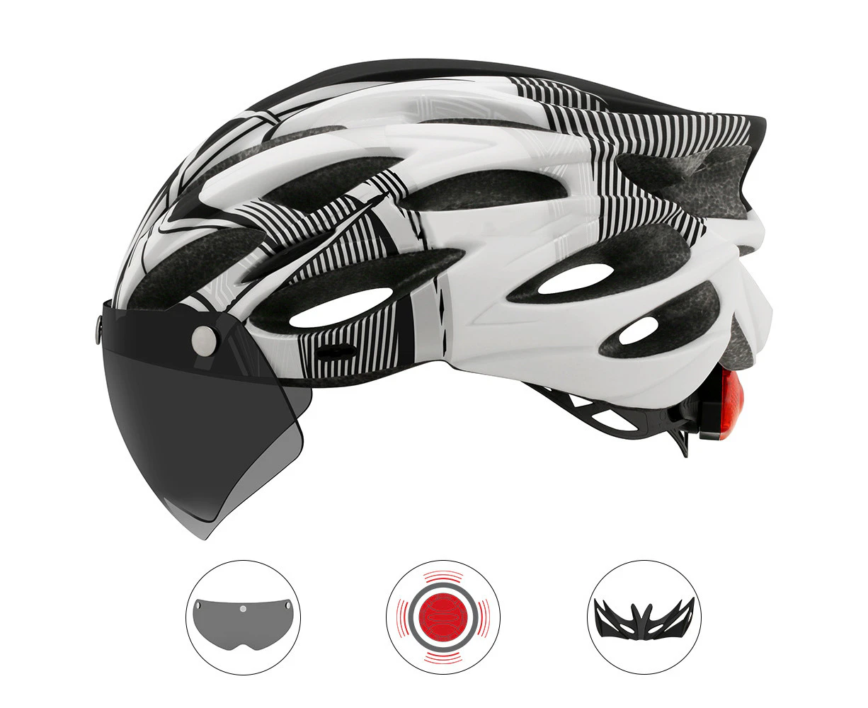 Cairbull Road Mountain bike Riding Helmet Helmet With Lens And Brim Taillight Riding Helmet Riding Equipment