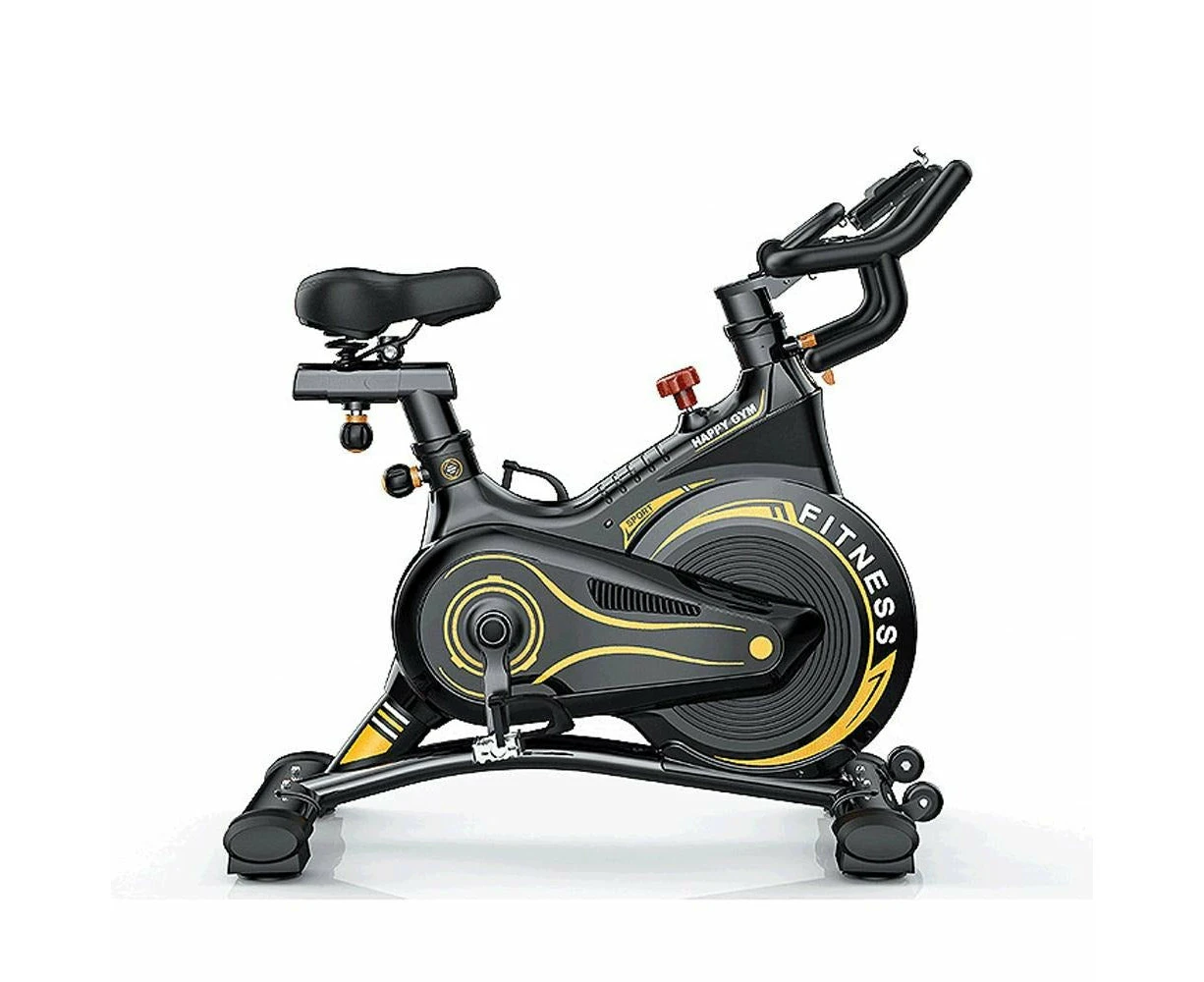 Fitness Master Black Magnetic Exercise Spin Bike Home Gym Workout Cycling Wheels