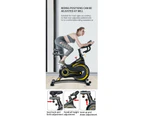 Fitness Master Black Magnetic Exercise Spin Bike Home Gym Workout Cycling Wheels