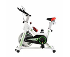 White Exercise Spin Bike Home Gym Workout Equipment Cycling Fitness Bicycle 6kg Wheels