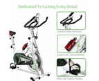 White Exercise Spin Bike Home Gym Workout Equipment Cycling Fitness Bicycle 6kg Wheels