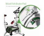 White Exercise Spin Bike Home Gym Workout Equipment Cycling Fitness Bicycle 6kg Wheels