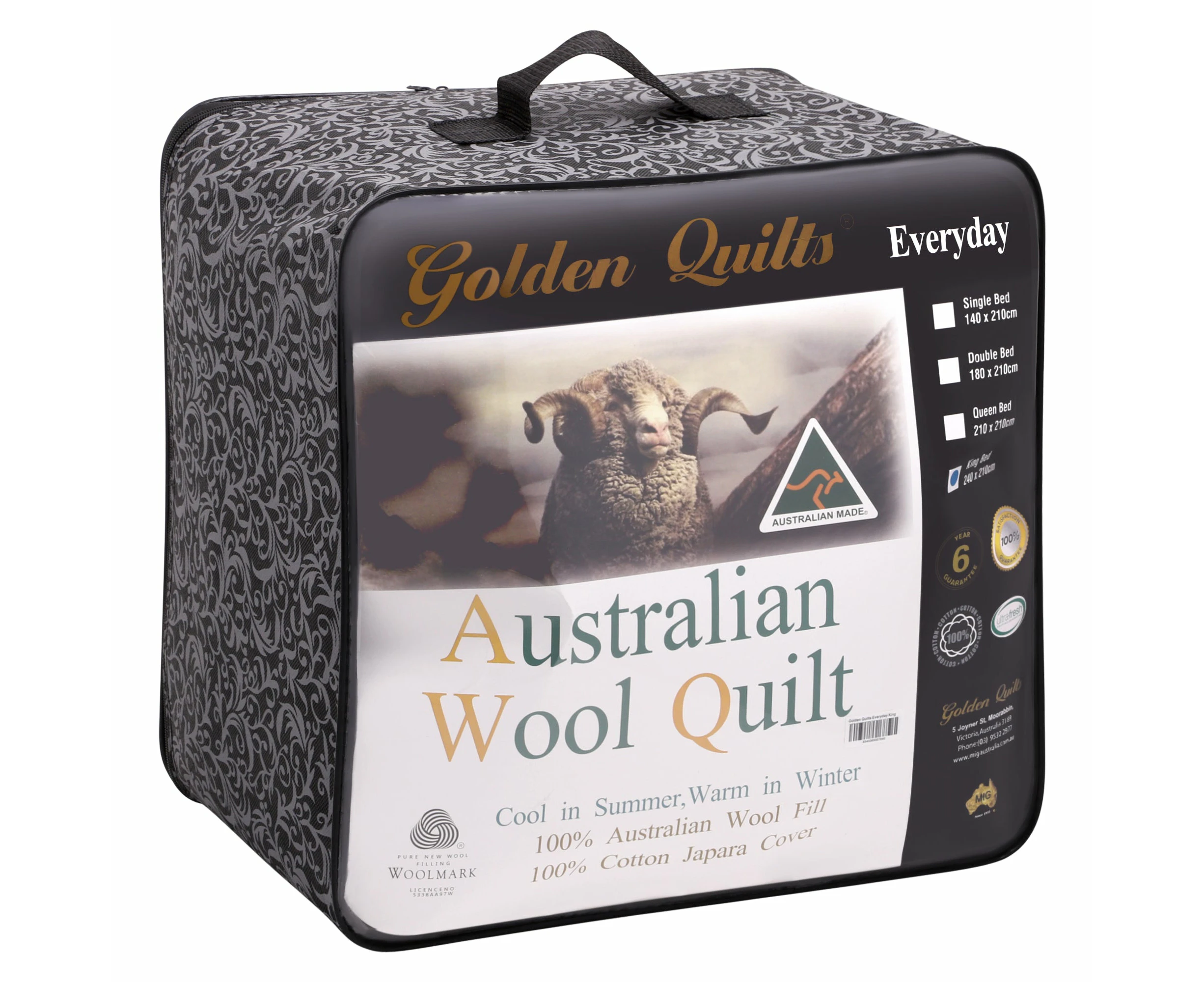 Golden Quilts 600gsm 100% Wool Quilt