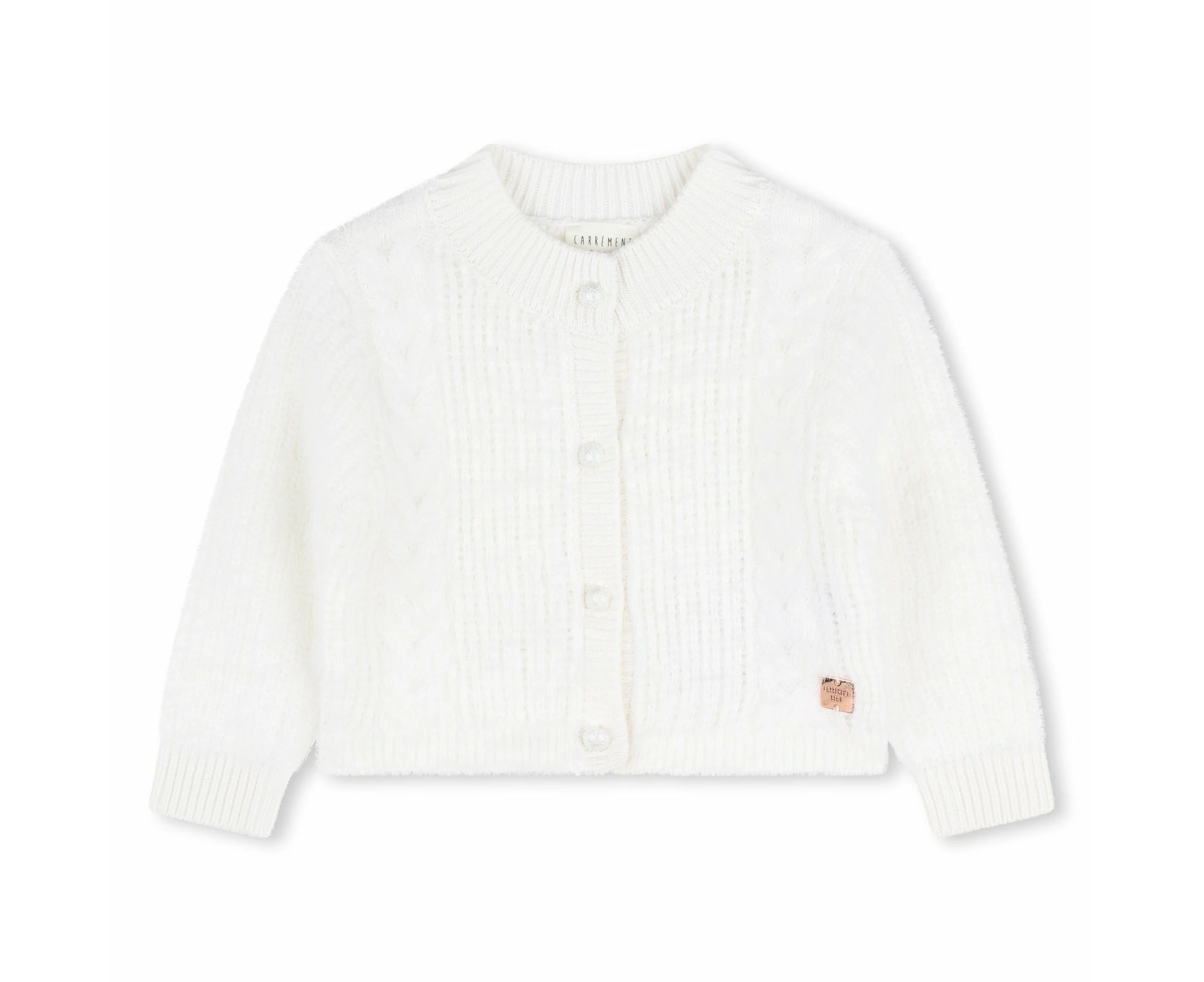 Carrement Beau White Knitted Cardigan