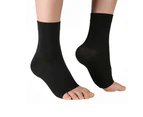 4 Pairs of Unisex Plantar Fasciitis Socks-Black