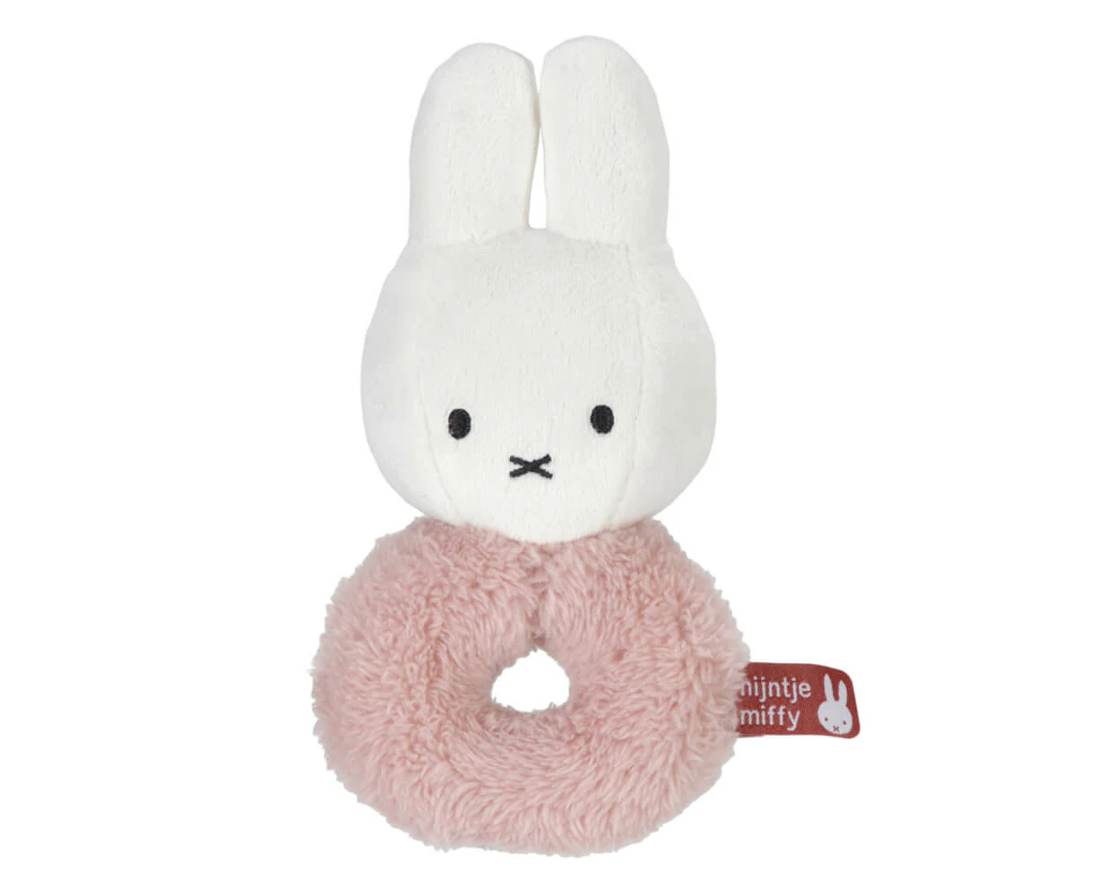 Miffy - Fluffy Pink Ring Rattle, Baby Toy, Polyester, Ages 0+, 16cm Height