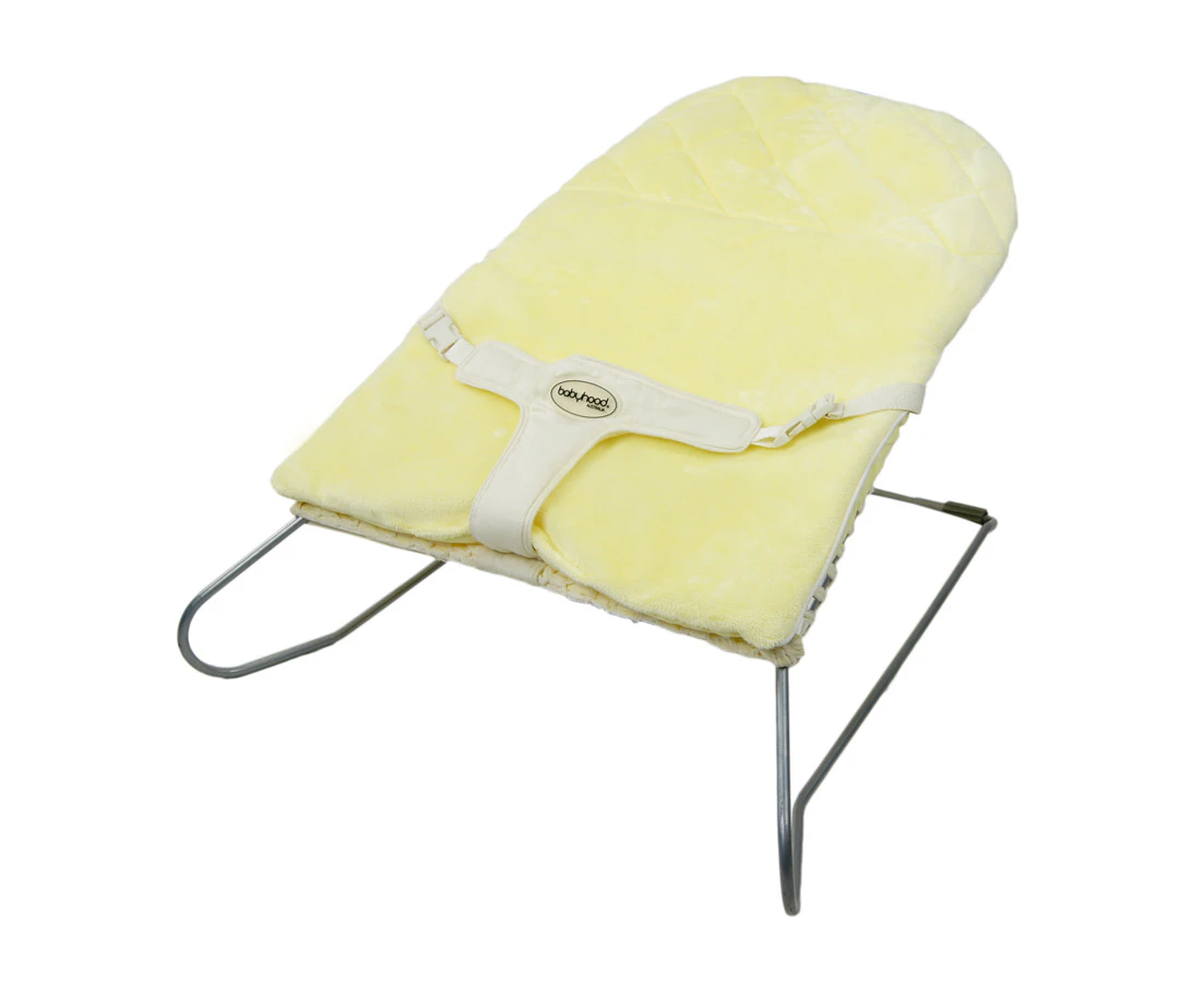 Padded Bouncer Cover - Lemon Fleece