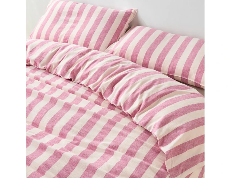 Target Reid Stripe Linen/Cotton Quilt Cover Set