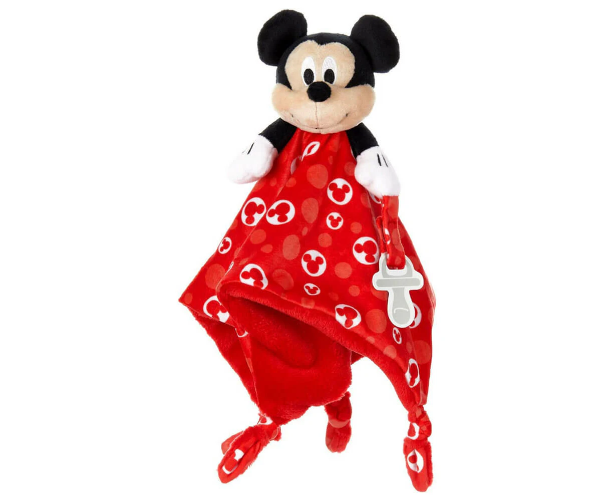 Disney Baby, 'Mickey Mouse Snuggle Blanket', Baby Comforter, Polyester, 35cm x 35cm, Ages 3months+