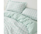 Target Lulu Gingham Linen/Cotton Quilt Cover Set