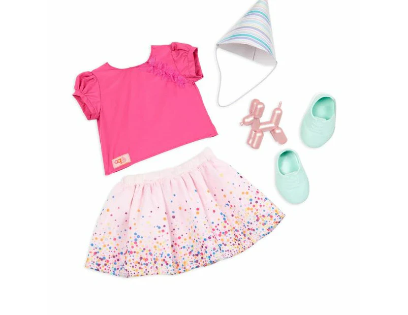 Our Generation It's Time to Party Confetti-Themed Birthday Outfit for 18-inch Dolls