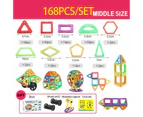 168PCS Kids Magnetic Tiles Blocks Building Toys 3D Magnet Kit Children Xmas Gift