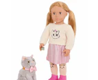 Our Generation Sheela 18-inch Doll & Pet Cat Plush Set