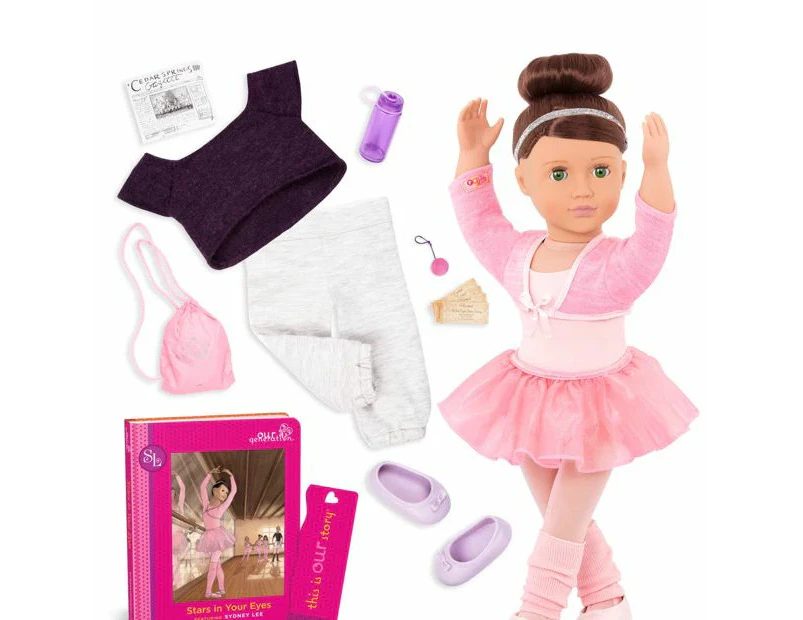 Our Generation Sydney Lee Posable 18-inch Ballerina Doll & Storybook