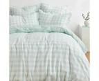 Target Lulu Gingham Linen/Cotton Quilt Cover Set