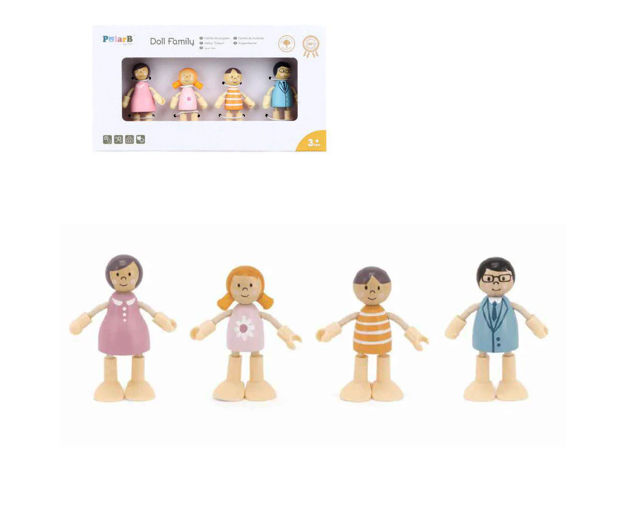 PolarB Wooden Doll Family