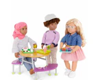 Our Generation Cafeteria Table 23-pc School Cafeteria Table Playset for 18-inch Dolls