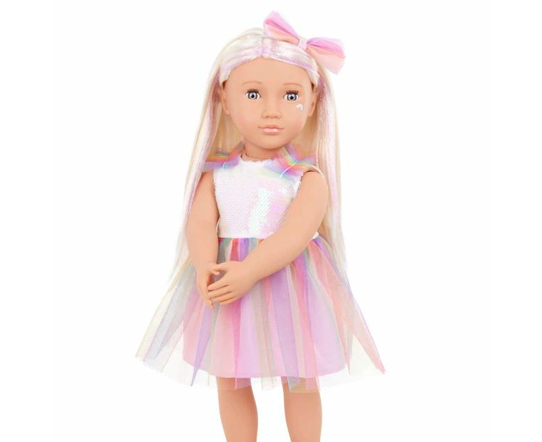 Our Generation Iris 18-inch Fashion Doll in Rainbow Outfit