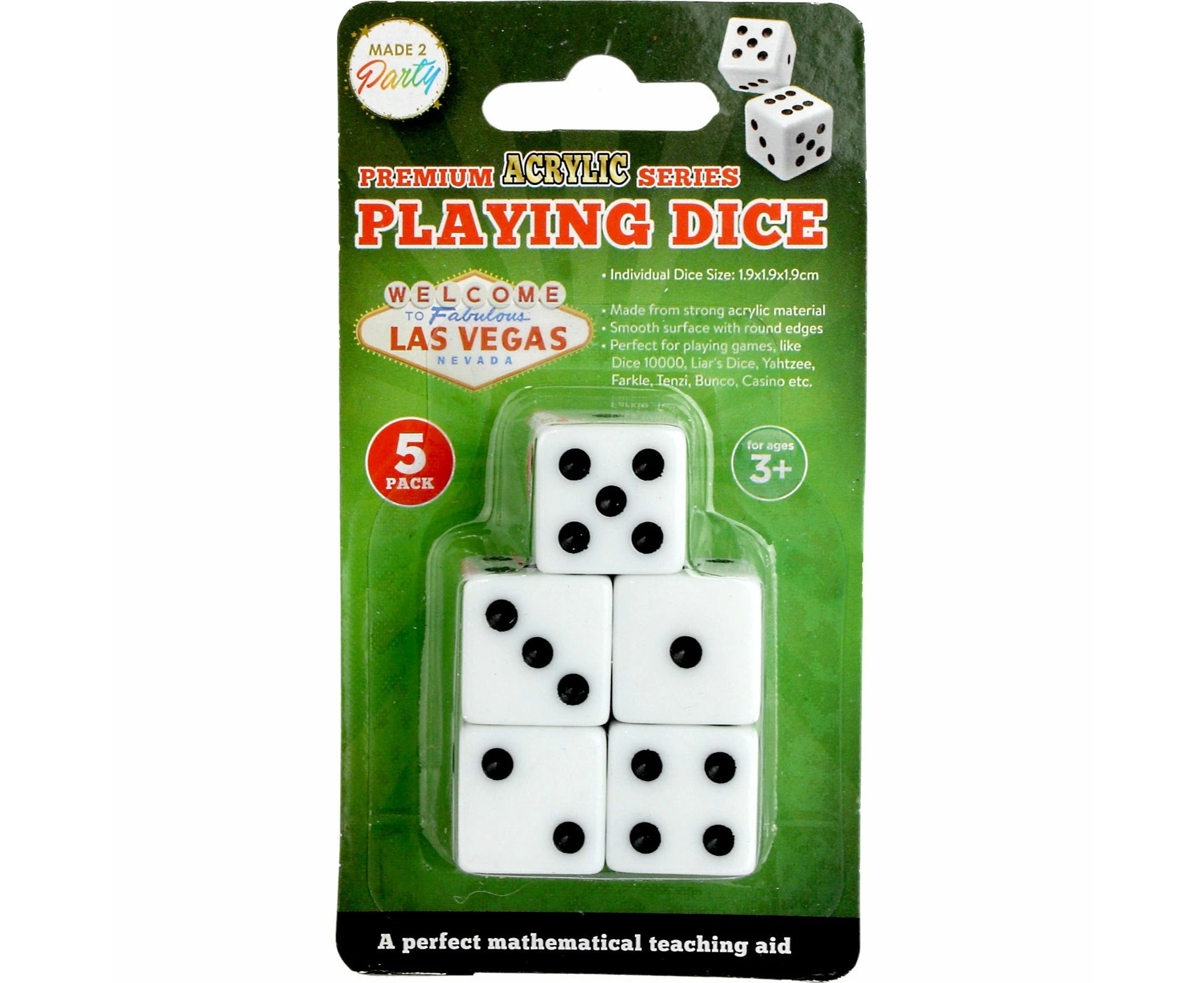 Playing Dice (Pack of 5)