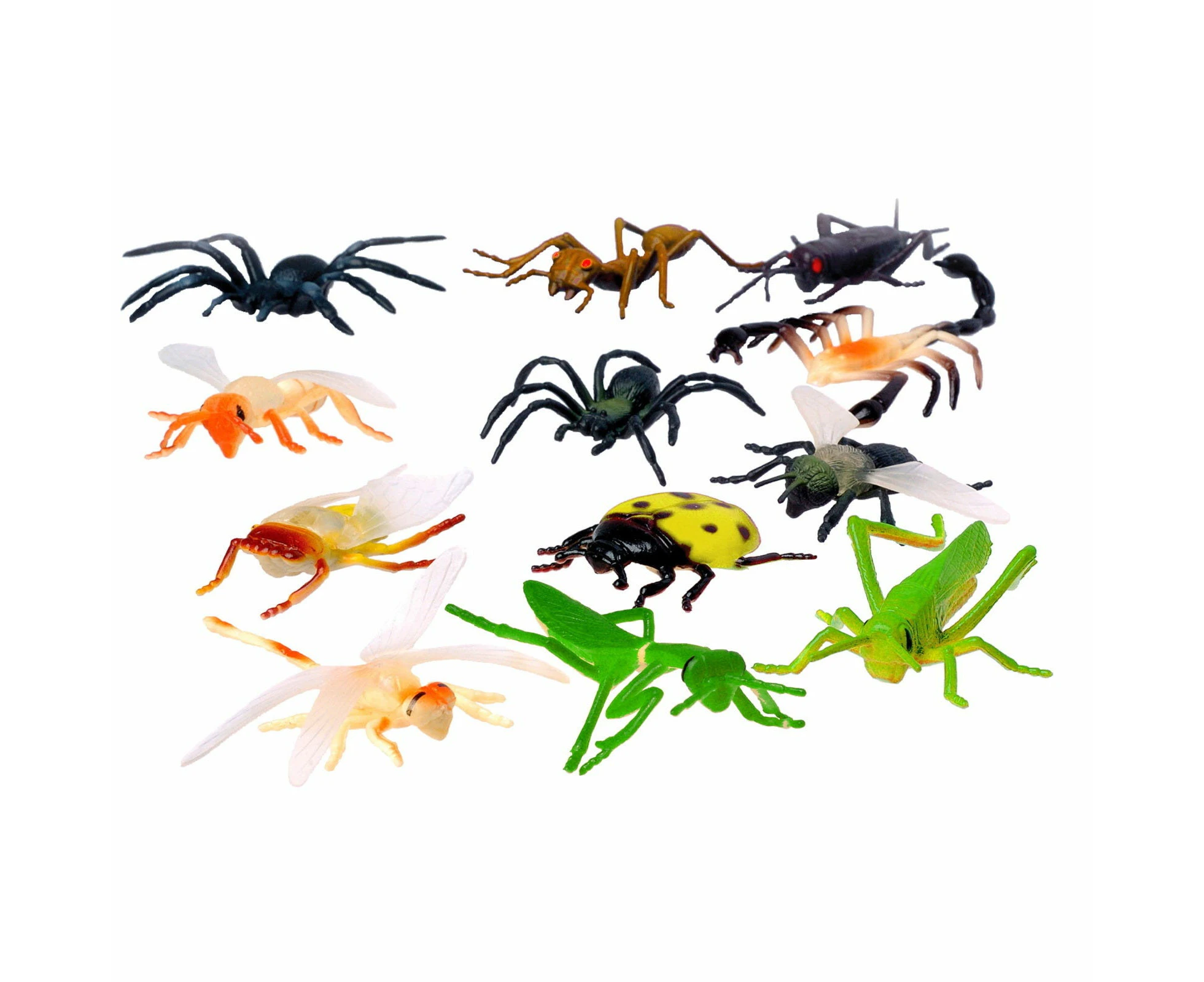 Plastic Assorted Insects (Pack of 12)