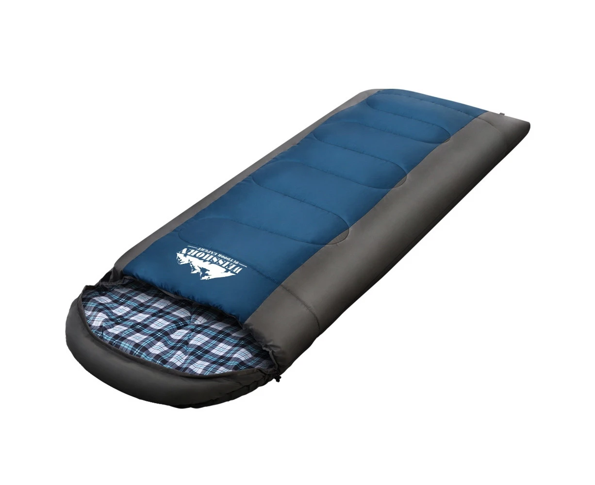 Sleeping Bag Single Camping Hiking -200C Tent Winter Thermal Outdoor Blue