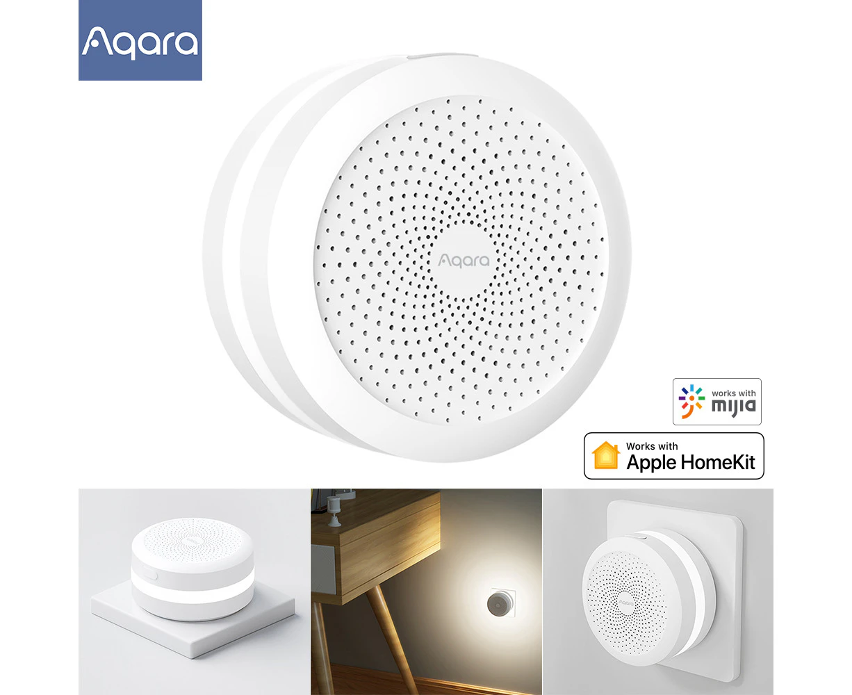 Aqara M1S Hub Aqara Zigbee Gateway With RGB LED Night Light Built-in Speaker Smart Linkage Gateway Work with Apple Homekit Aqara Home   Home APP