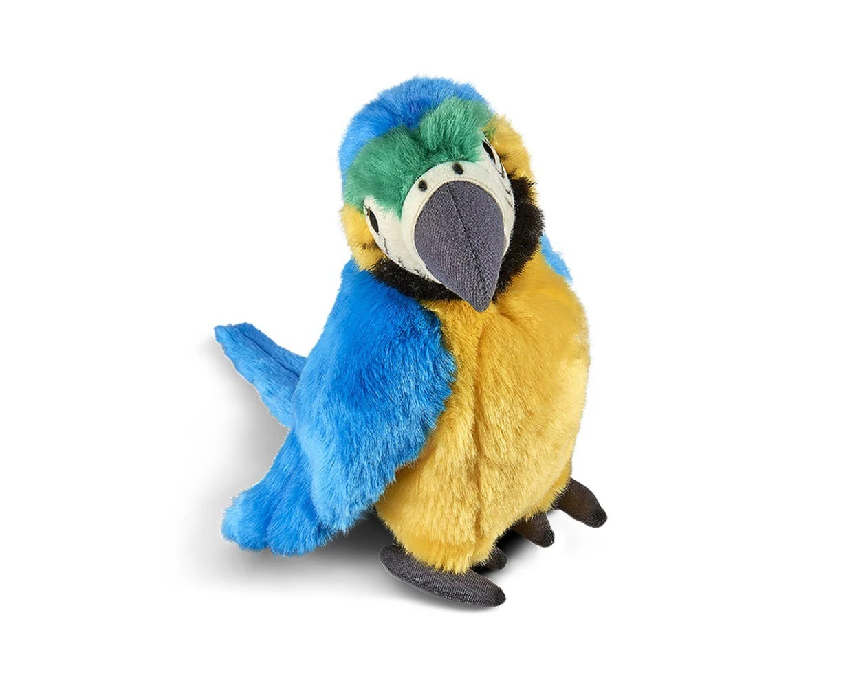 Living Nature - Blue Macaw Parrot 24cm - Eco-Friendly Plush