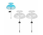 Set of 2Pcs Solar LED Lights Jellyfish Garden Stake Outdoor Lights Style 1