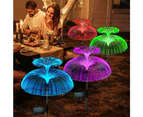 Set of 2Pcs Solar LED Lights Jellyfish Garden Stake Outdoor Lights Style 1