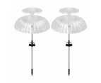 Set of 2Pcs Solar LED Lights Jellyfish Garden Stake Outdoor Lights Style 1