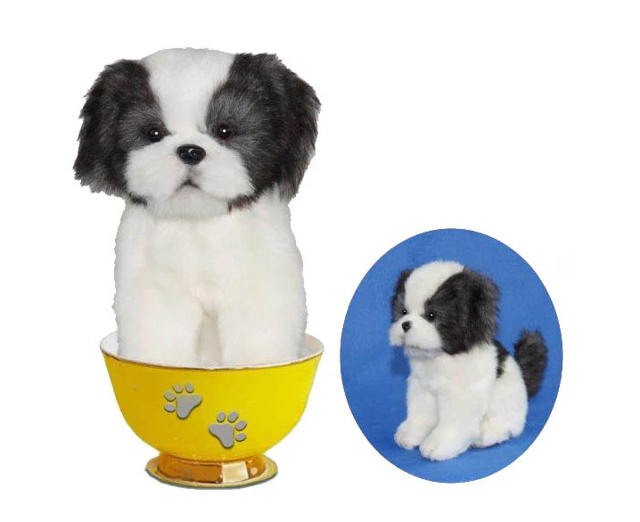 Hansa - Tea Cup Micro Shih Tzu - Realistic Animal Stuffed Plush Toy - 15cm