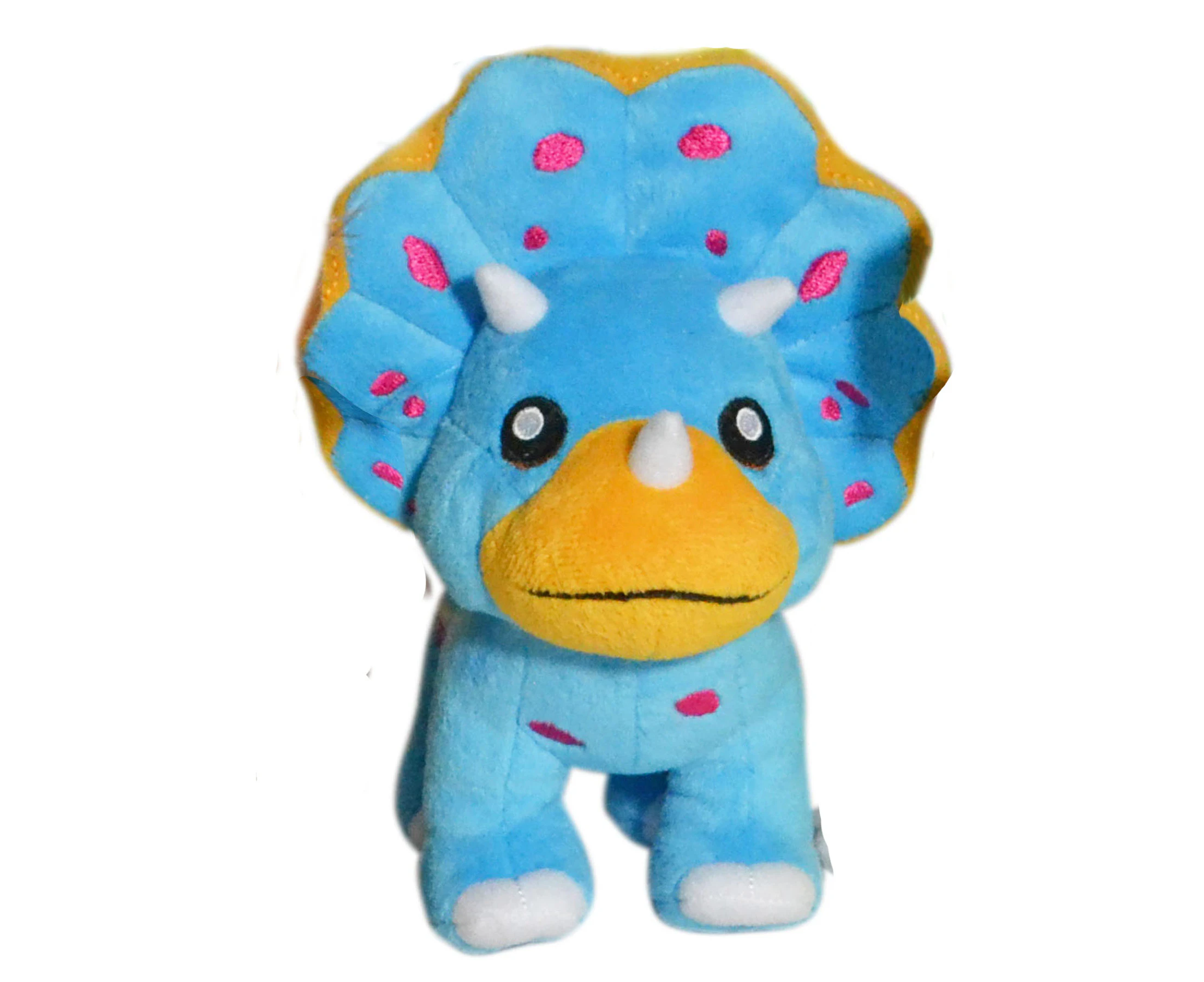 DINO MIGHTS TRICERATOPS BLUE DINOSAUR KIDS FUN PLUSH TOY 15cm