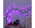 Halloween Bat Willow Vine Twig Decoration Lights Spider Bats Branches Lights