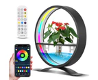 Water Feature Indoor with Light Controller LED Ring Lights Tabletop Ornament Magic Lantern APP Remote Control 1/2/3/4H Timer RGB Full Spectrum Hydroponics