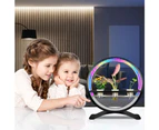 Water Feature Indoor with Light Controller LED Ring Lights Tabletop Ornament Magic Lantern APP Remote Control 1/2/3/4H Timer RGB Full Spectrum Hydroponics