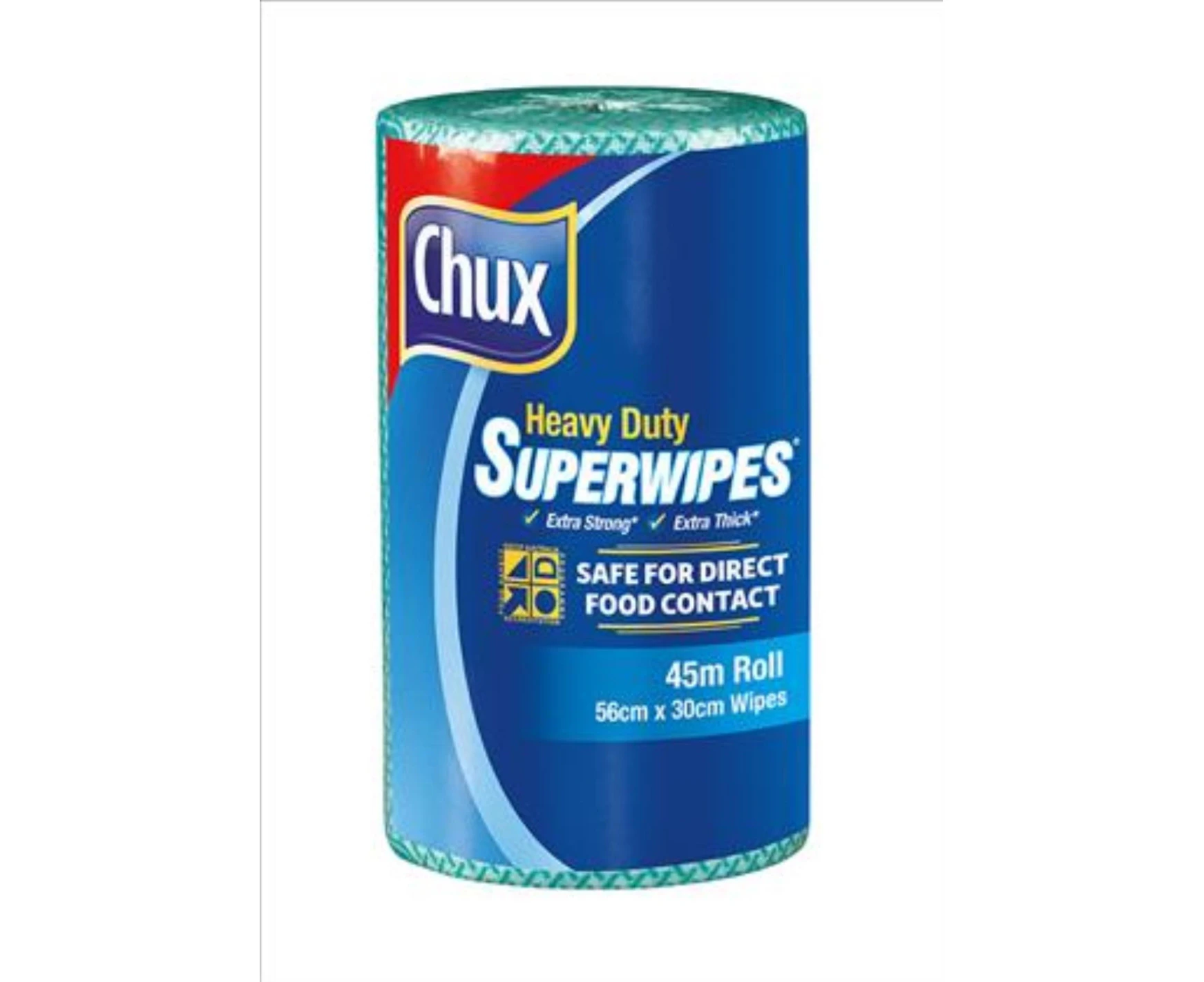 Chux Wipes Roll Heavy Duty Green 45m by 30cm Perf Roll Pack x 1